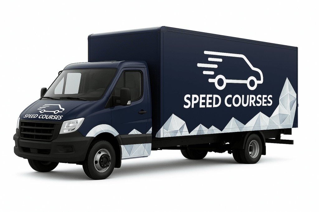Grand camion frigorifique pour les opérations logistiques importantes – Speed courses